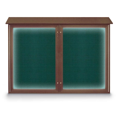 United Visual Products Open Faced Traditional Rounded Corkboard UV645ARC-SATIN-BUFF